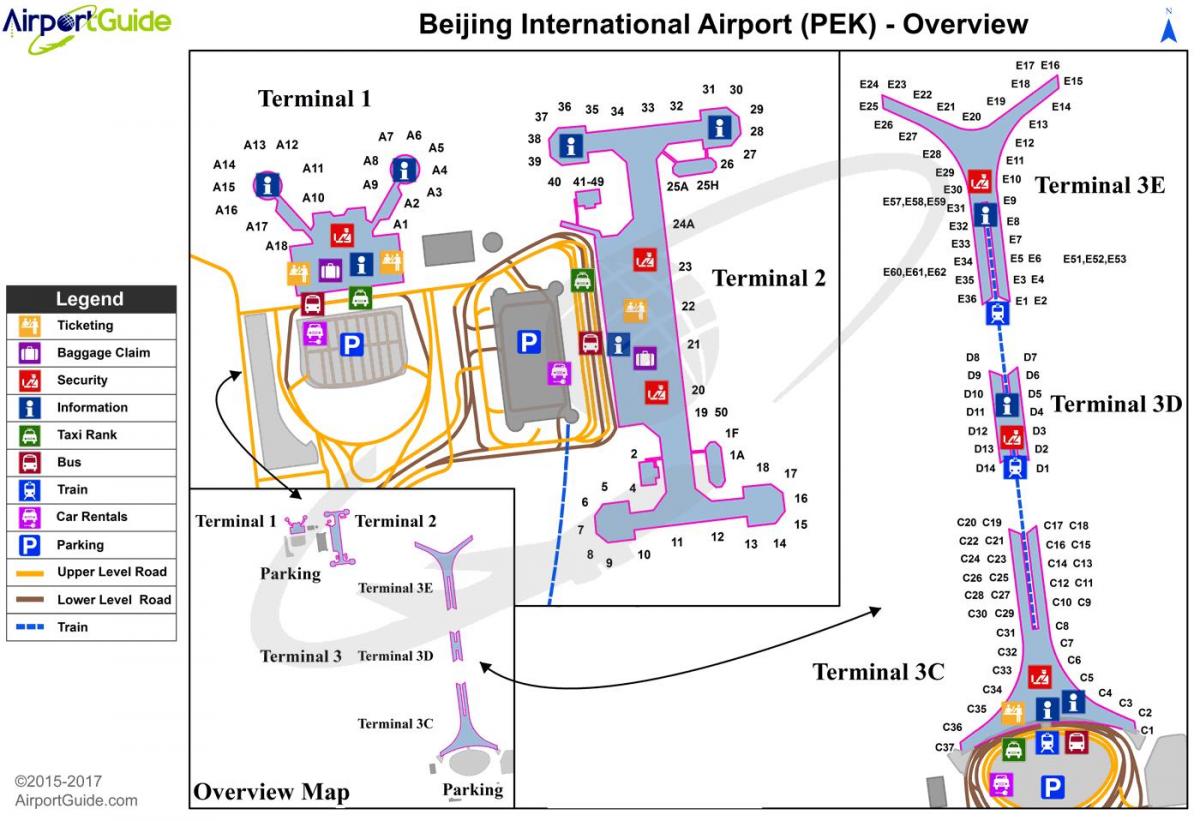 Міжнародны аэрапорт Пекін Сталічны карце