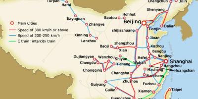 Шанхай хуткасны цягнік карта