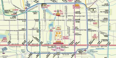 Карта Пекіна карта метро з славутасцямі