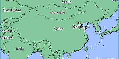 Карта Кітая паказвае Пекін
