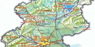 Карта Пекіна тапаграфічная
