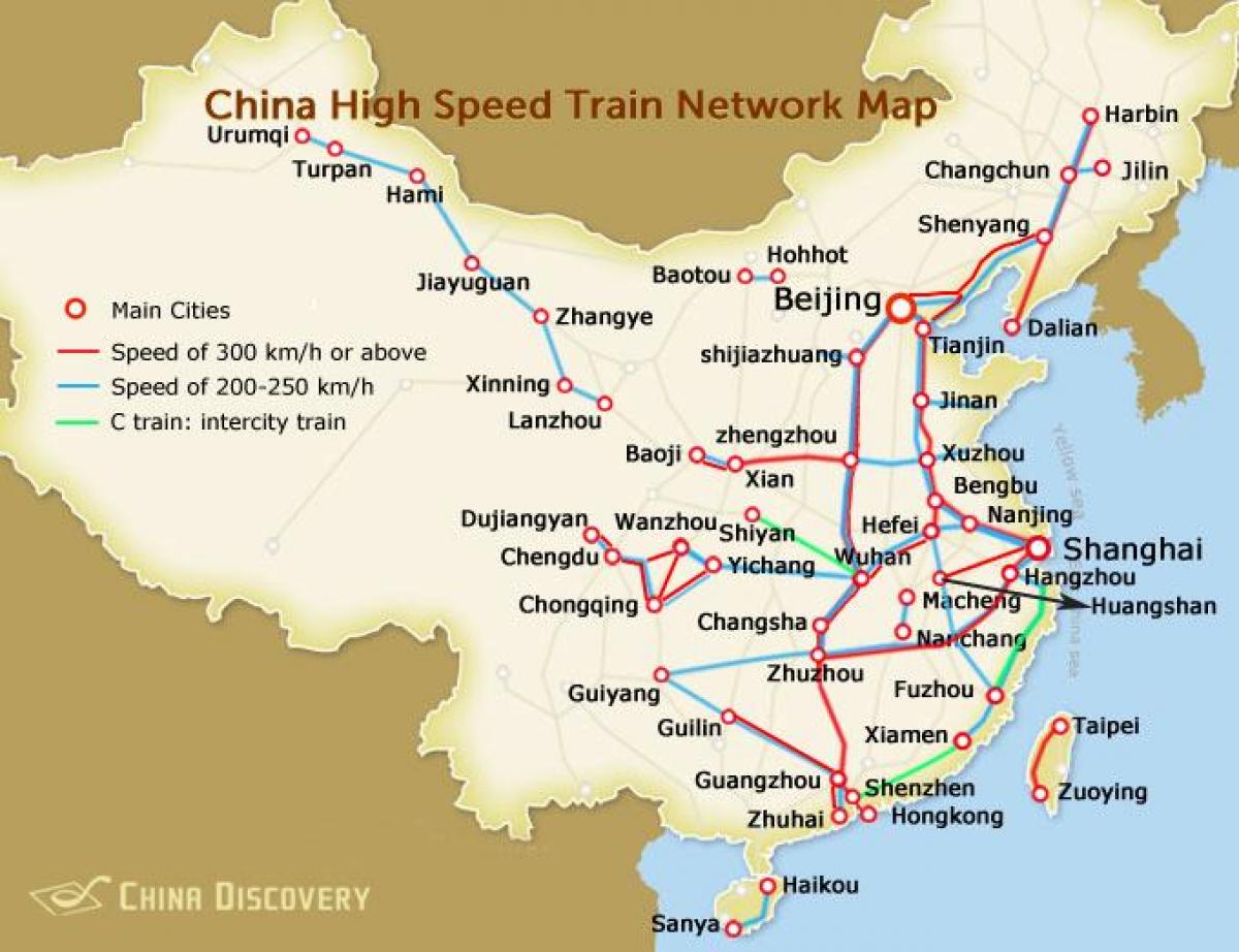 Как добраться до китая. China High Speed Railway Map. Железные дороги с КНР на карте. Карта ЖД Китая. Карта скоростных поездов Китая.