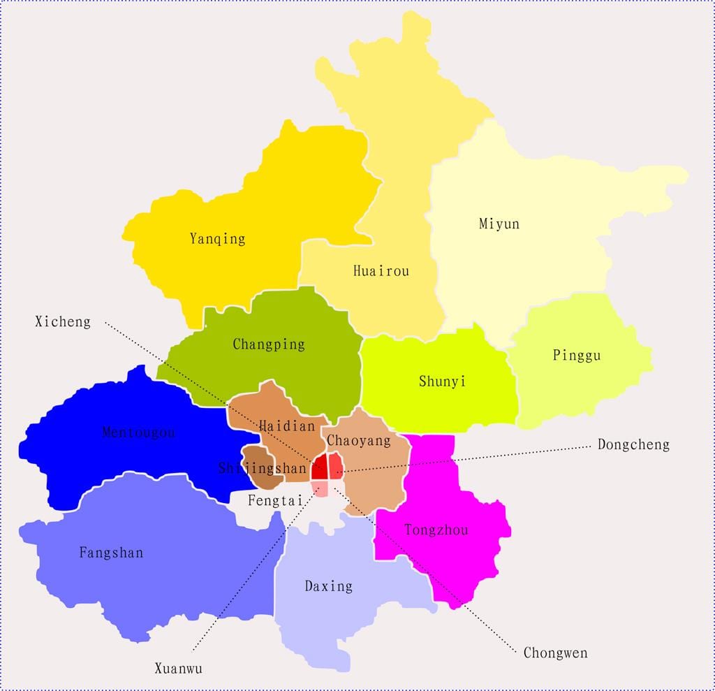 Пекін Кітай карта