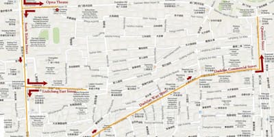 Карта Пекіна пешаходная экскурсія 